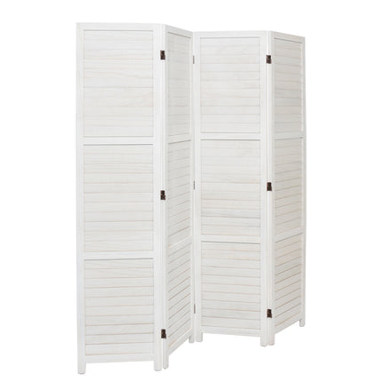 Folding Room Divider Privacy Separator Screen White 4 Panel 160×170cm