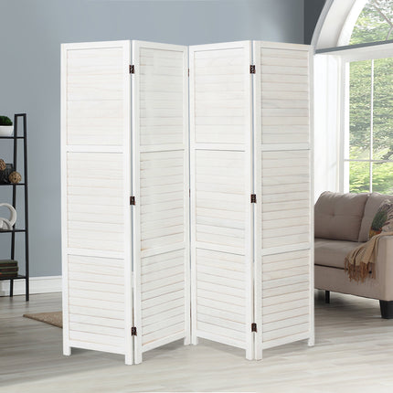 Folding Room Divider Privacy Separator Screen White 4 Panel 160×170cm