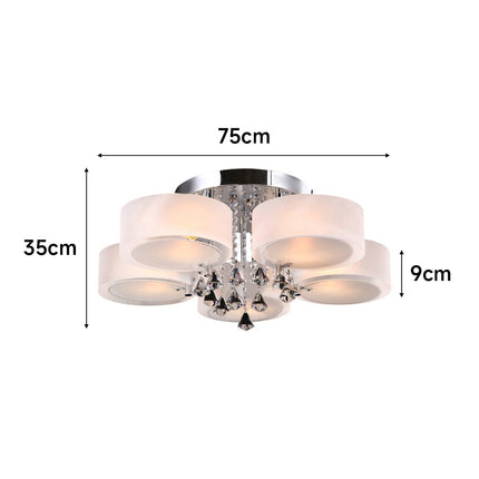 LED Crystal Ceiling Light Chandelier Lamp, 5 Head