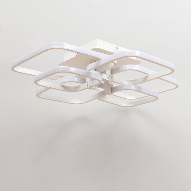 Square LED Ceiling Light Chandelier Lamp Cool White Light, 6 Head