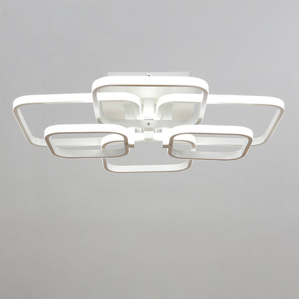 Square LED Ceiling Light Chandelier Lamp Cool White Light, 6 Head