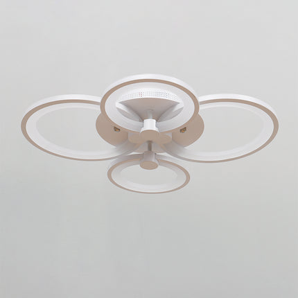 Modern Circular LED Semi Flush Ceiling Light for Nordic Decor