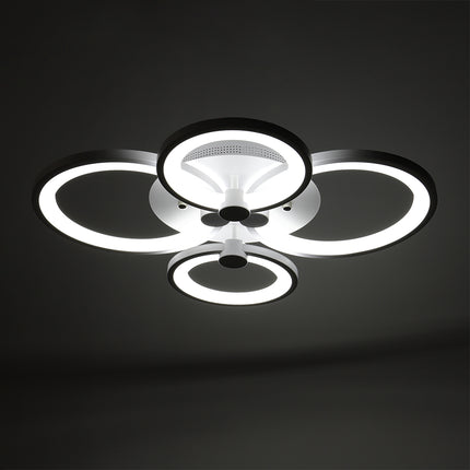 Modern Circular LED Semi Flush Ceiling Light for Nordic Decor