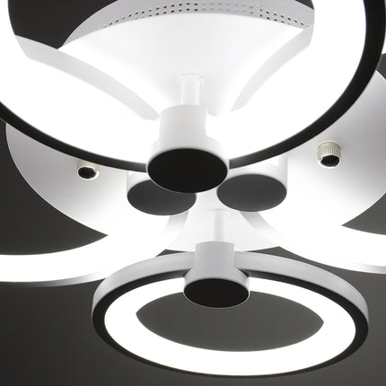 Modern Circular LED Semi Flush Ceiling Light for Nordic Decor