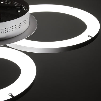 Modern Circular LED Semi Flush Ceiling Light for Nordic Decor
