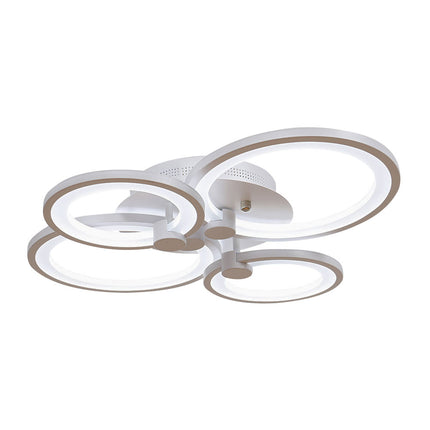 Modern Circular LED Semi Flush Ceiling Light for Nordic Decor