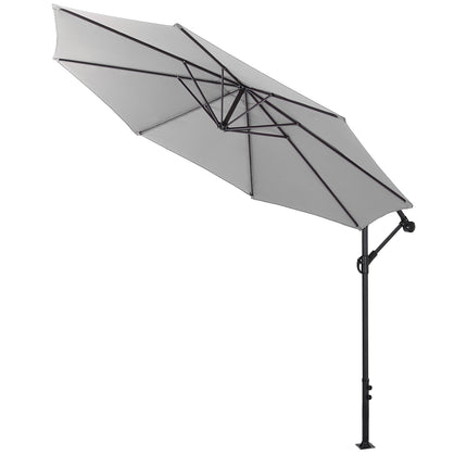 3M Cantilever Garden Parasol Outdoor Umbrella with Crank Handle No Base
