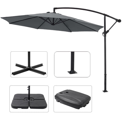 3M Large Cantilever Garden Parasol with Crank Handle No Base