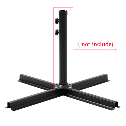 Outdoor Parasol Umbrella Cross Base Metal Stand