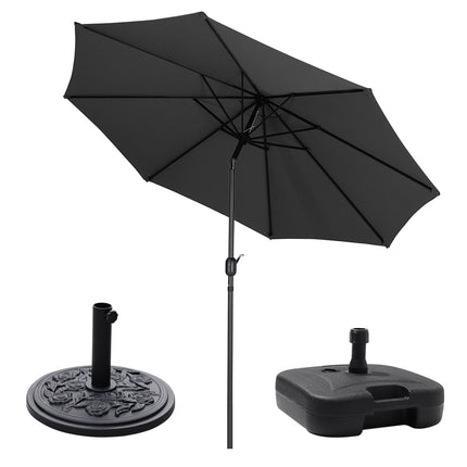 3M Large Rotating Patio Parasol Outdoor Umbrella for Outdoor Sunshade and Rain No Base