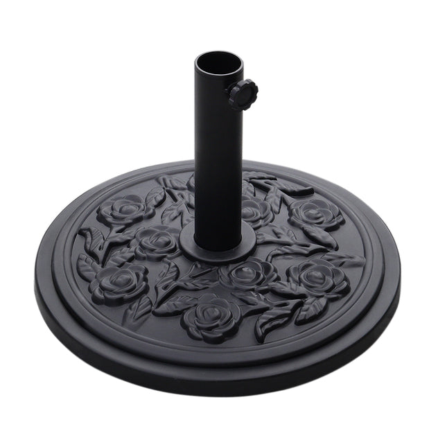 Vintage Cement Freestanding 10KG Parasol Base with Floral Pattern