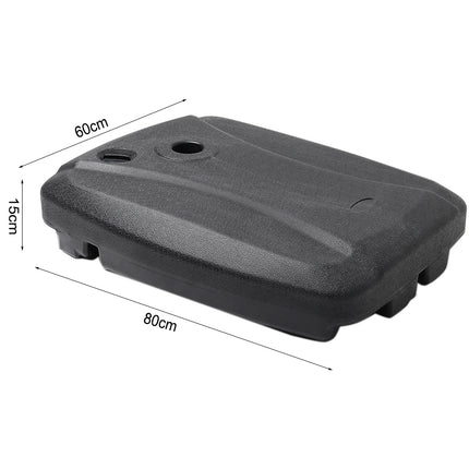 Banana Parasol Rectangular Base Stand Water or Sand Filled 60KG