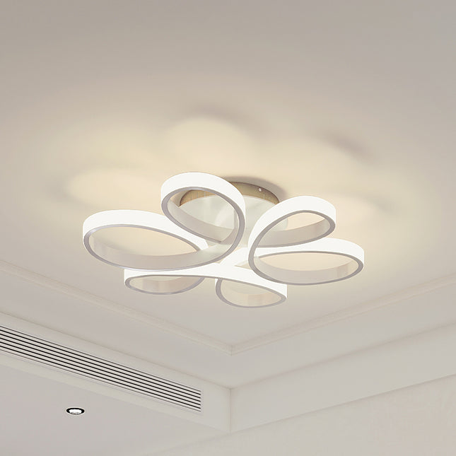 Floral Pendant Chandelier with Remote Control LED Dimmable Ceiling Light 74/58CM