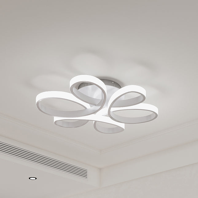 Floral Pendant Chandelier with Remote Control LED Dimmable Ceiling Light 74/58CM