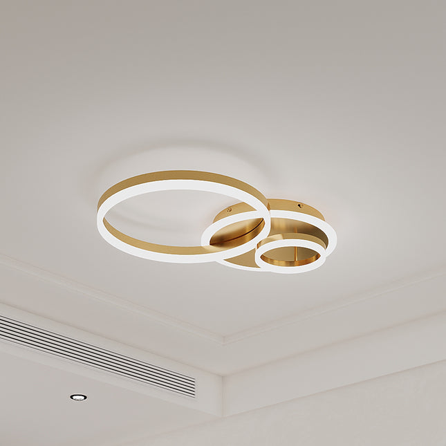 Modern Round LED Chandelier Ceiling Light  3 Circle Cool White