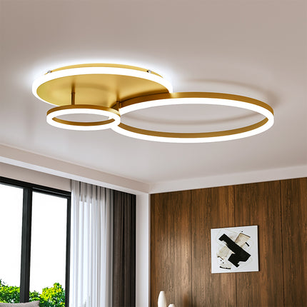 Modern Round LED Chandelier Ceiling Light  3 Circle Cool White