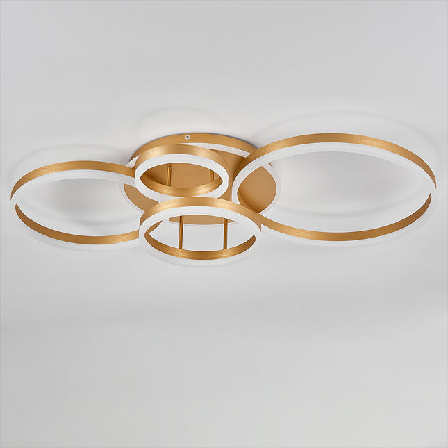 Modern Round LED Chandelier Ceiling Light  5 Circle Dimmable