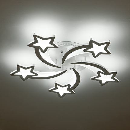 Modern Star LED Chandelier Ceiling Light  5 Head Cool White