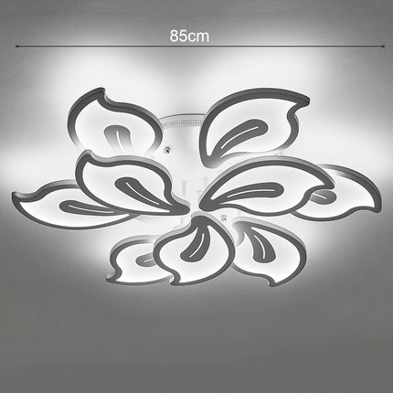 Elegant Floral Shape 9 Head Cool White LED Ceiling Light