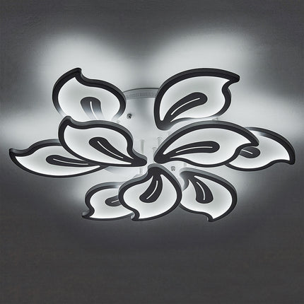 Elegant Floral Shape 9 Head Cool White LED Ceiling Light
