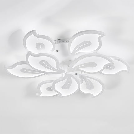 Elegant Floral Shape 9 Head Cool White LED Ceiling Light