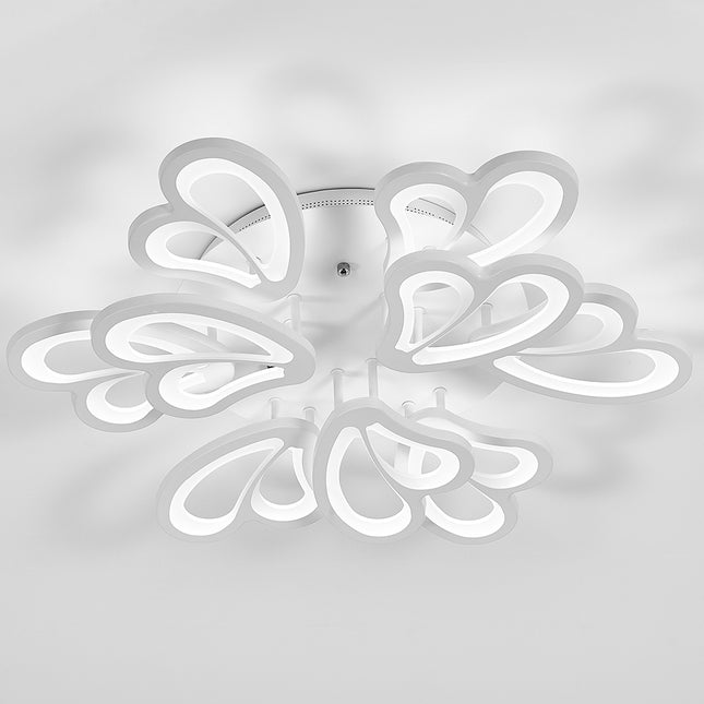Modern Flower Shape LED Semi Flush Ceiling Light