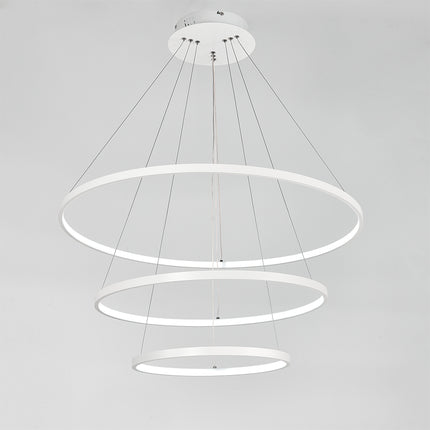 Modern 3 Circle Shape LED Chandelier Ceiling Light , 20+40+60CM Cool White