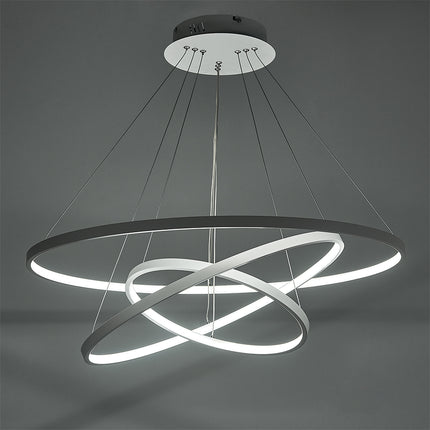 Modern 3 Circle Shape LED Chandelier Ceiling Light , 20+40+60CM Cool White