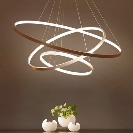 Modern 3 Circle Shape LED Chandelier Ceiling Light , 40+60+80CM Cool White