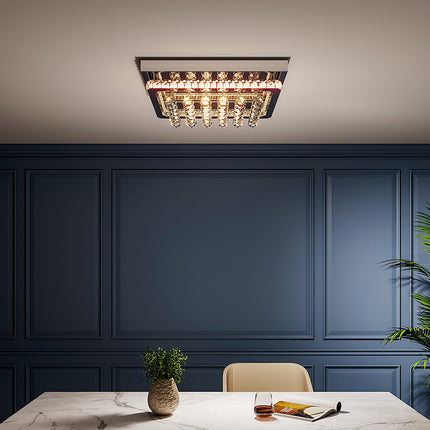 40CM Square LED Crystal Chandelier Pendant Ceiling Light Dimmable