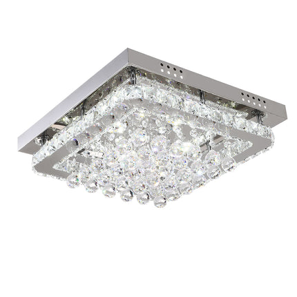 40CM Square LED Crystal Chandelier Pendant Ceiling Light Dimmable
