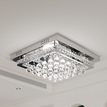 40CM Square LED Crystal Chandelier Pendant Ceiling Light Dimmable
