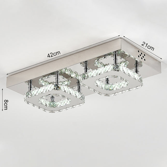24W LED Ceiling Light Crystal Chandelier Pendant Lamp