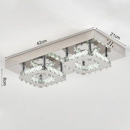 Modern Small Crystal LED Ceiling Light for Hallways and Corridor