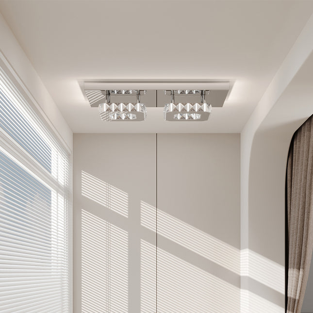 Modern Small Crystal LED Ceiling Light for Hallways and Corridor