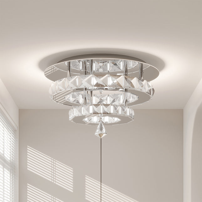 30W LED Ceiling Light Crystal Chandelier Pendant Lamp, Cool White