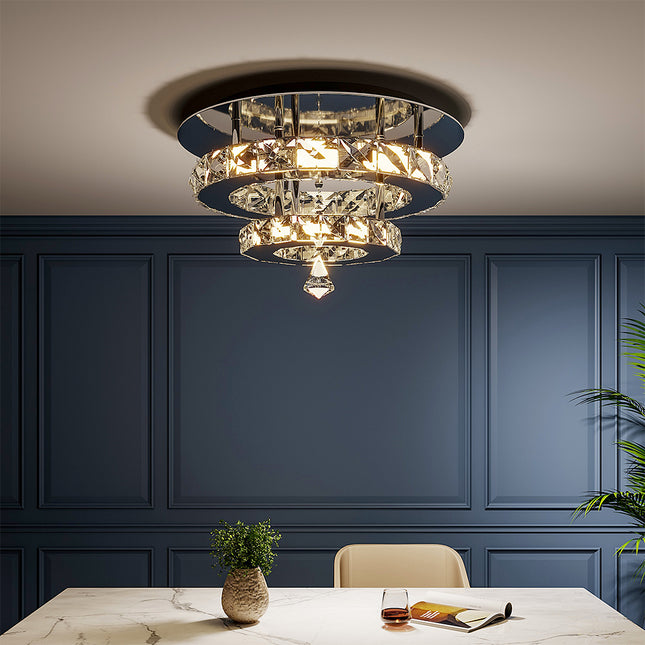 30W LED Crystal Ceiling Light with Adjustable Brightness and Colour