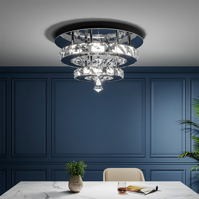 30W LED Crystal Ceiling Light with Adjustable Brightness and Colour