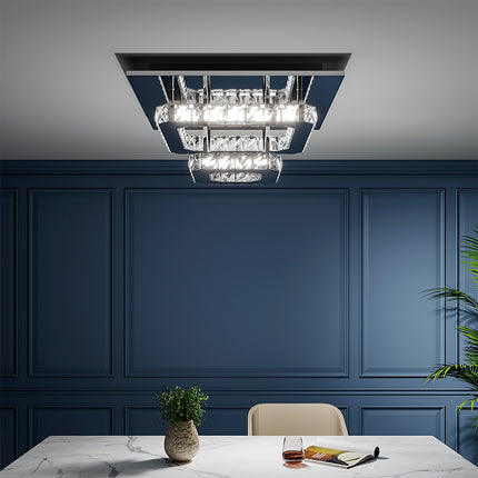 36W Modern Double-tiers Median-size Crystal LED Ceiling Light