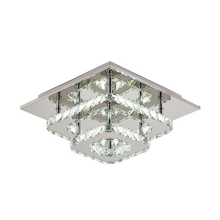 36W Modern Double-tiers Median-size Crystal LED Ceiling Light