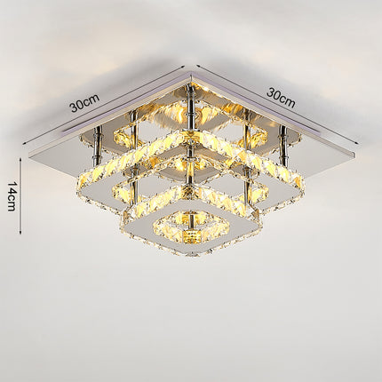 36W LED Ceiling Light Crystal Chandelier Pendant Lamp Dimmable with Remote