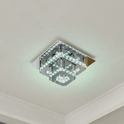 36W LED Ceiling Light Crystal Chandelier Pendant Lamp Dimmable with Remote