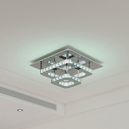 36W LED Ceiling Light Crystal Chandelier Pendant Lamp Dimmable with Remote