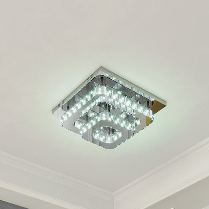 Modern LED Ceiling Light Crystal Chandelier Lamp 40CM Cool White