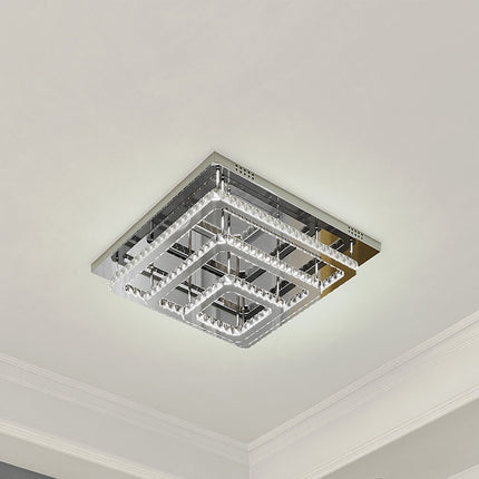 Modern LED Ceiling Light Crystal Chandelier Lamp 60CM Cool White