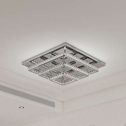 Modern LED Ceiling Light Crystal Chandelier Lamp 60CM Cool White