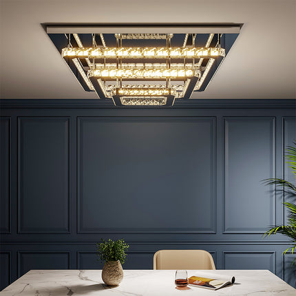 Modern LED Ceiling Light Crystal Chandelier Lamp 60CM Dimmable