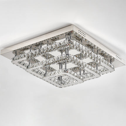 Modern LED Ceiling Light Crystal Chandelier Lamp 70CM Cool White