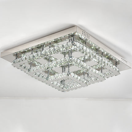 Modern LED Ceiling Light Crystal Chandelier Lamp 70CM Cool White