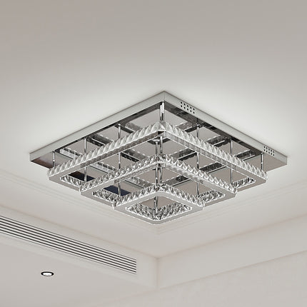 Modern LED Ceiling Light Crystal Chandelier Lamp 70CM Cool White